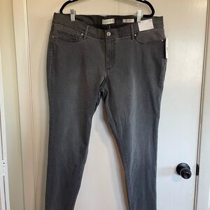 Jessica Simpson Charcoal Kiss Me Skinny Jeans Size 18